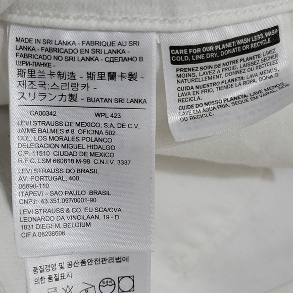 Levi's White 711 Skinny Jeans - Picture 5 of 8